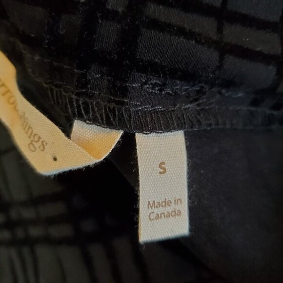 SOFT SURROUNDINGS‎ Pull On Pants Small Velvet Plaid Elspeth Straight Leg Black - Picture 4 of 12